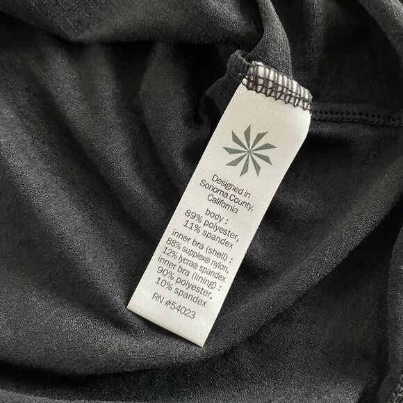 Athleta Black Swift Reach And Restore Built-in Bra Tank Top - Size: XS - Picture 10 of 10